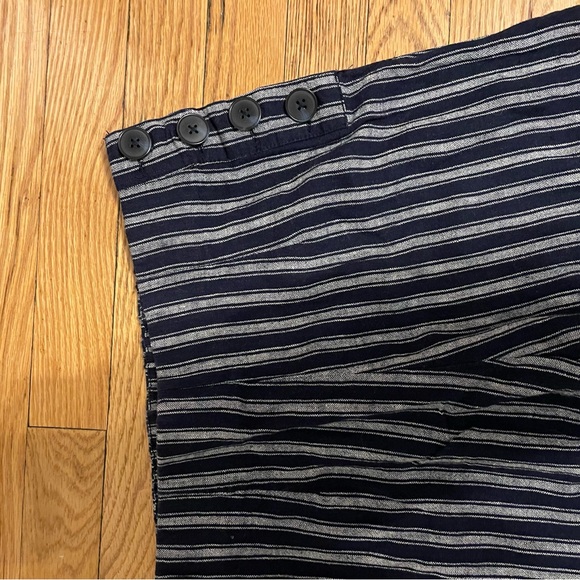 Navy Striped Pants, GAP, Size 8 - Picture 2 of 3